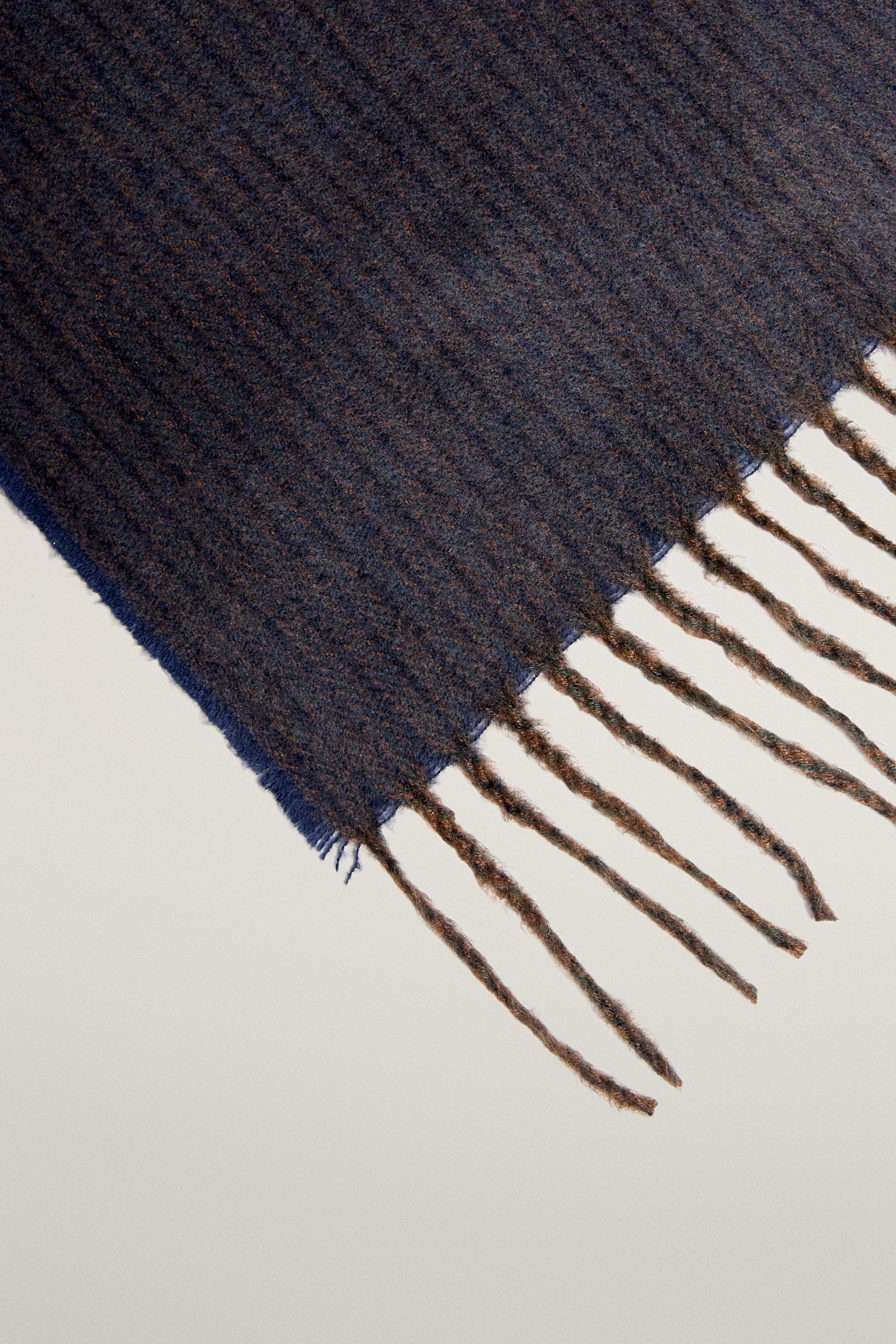 PLAID RAYURES FRANGES